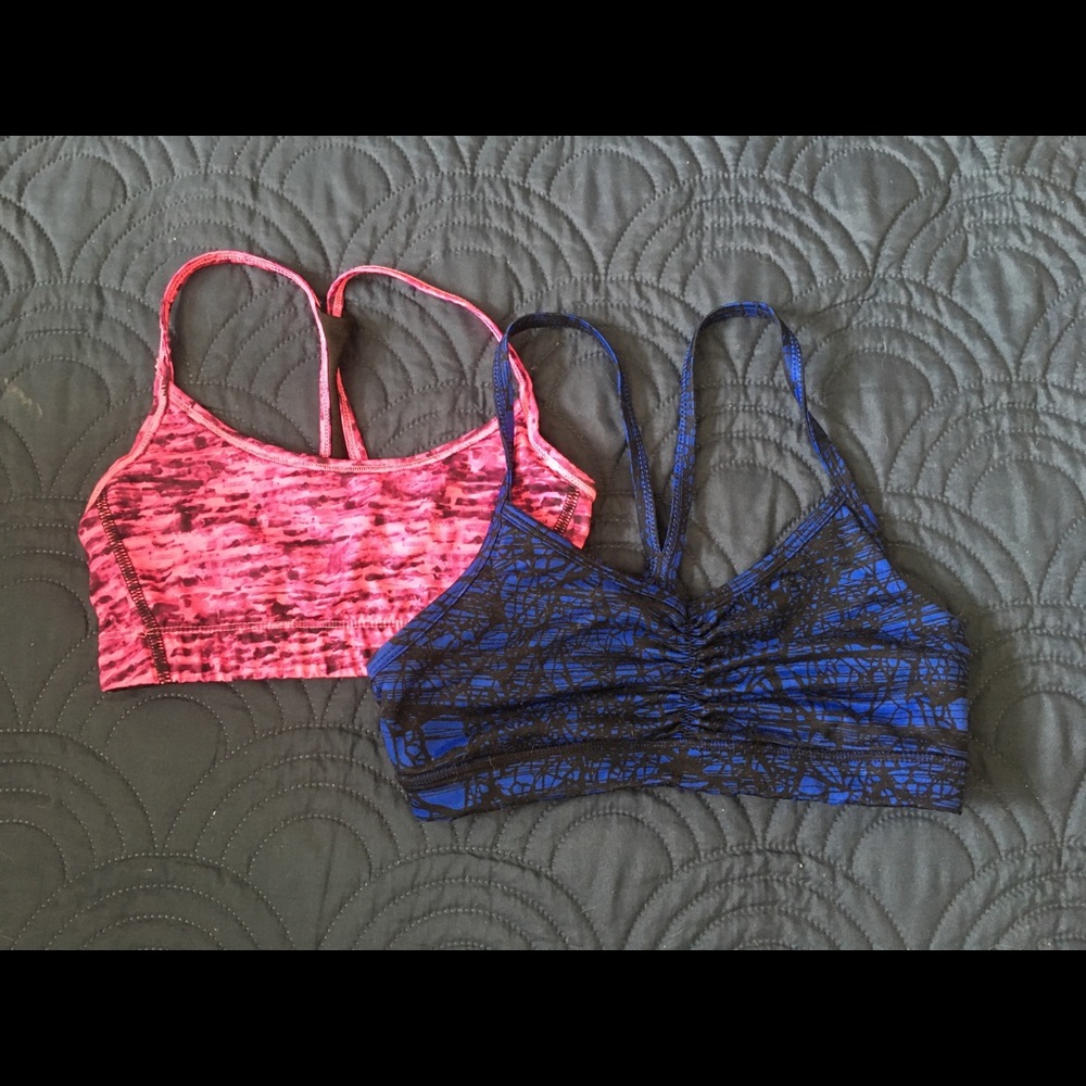 Lot of 2 Light Support Bralettes / Sports Bras